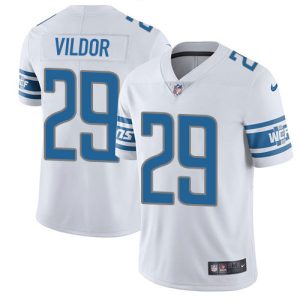Exquisite Lions #29 Kindle Vildor White Men's Stitched NFL Vapor Untouchable Limited Jersey