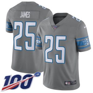 Outstanding Lions #25 Craig James Gray Men's Stitched NFL Limited Rush 100th Season Jersey